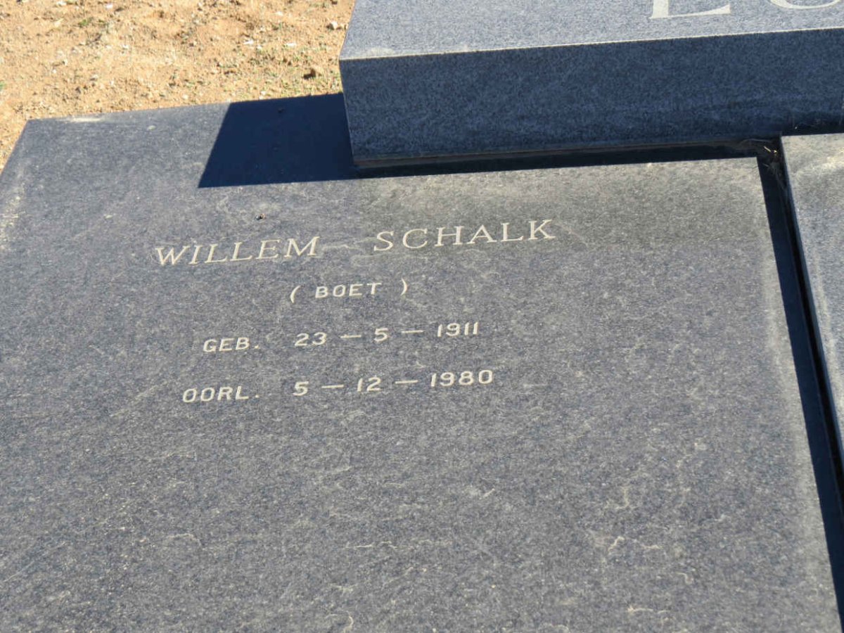 LUBBE Willem Schalk 1911-1980