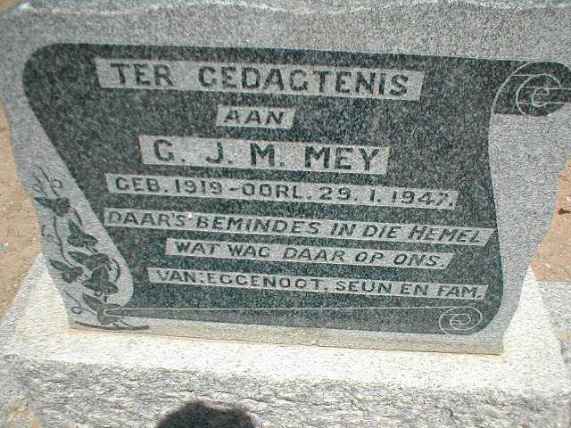 MEY G.J.M. 1919-1947