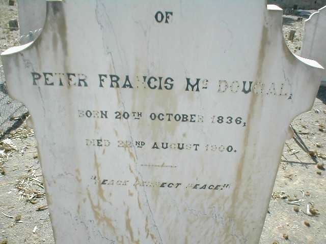 MC DOUGAL Peter Francis 1836-1900