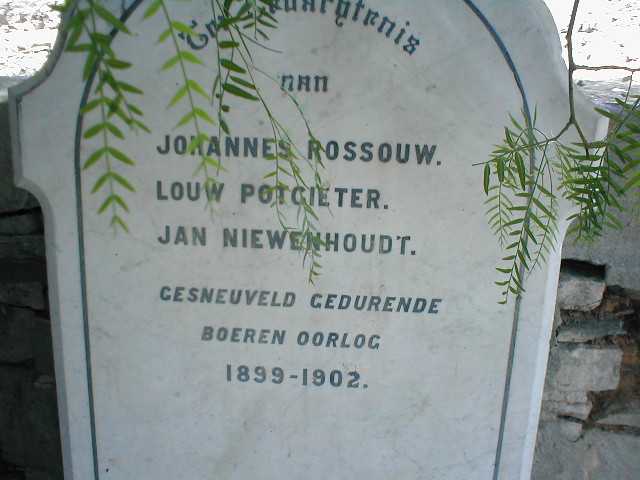 ROSSOUW Johannes, POTGIETER Louw, NIEWENHOUDT Jan