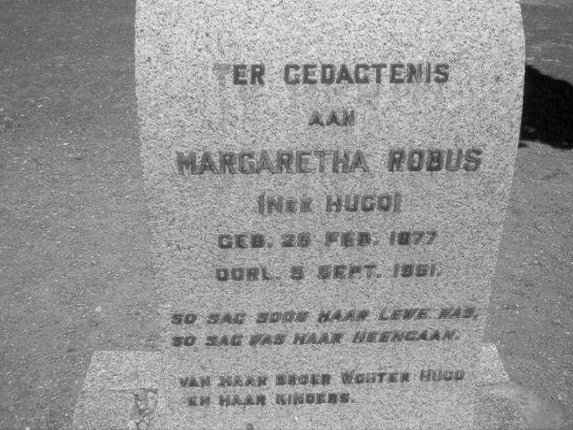 ROBUS Margaretha  nee HUGO 1877-1951