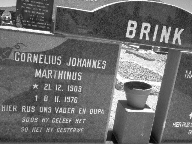 BRINK Cornelius Johannes Marthinus 1903-1976