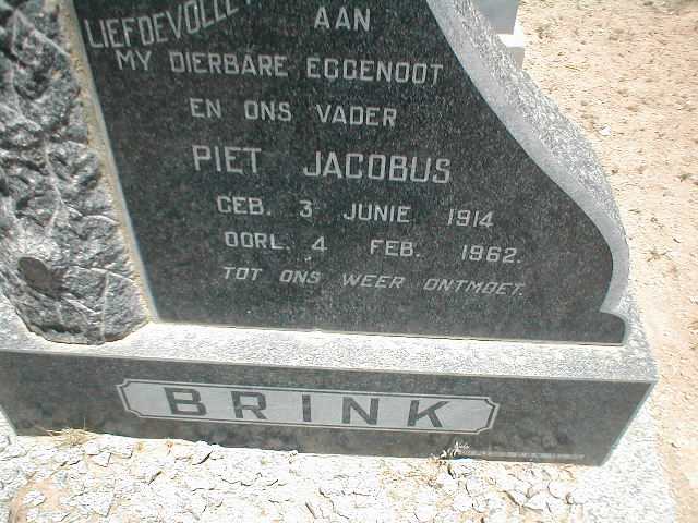 BRINK Piet Jacobus 1914-1962