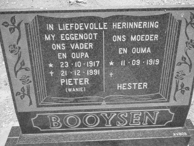 BOOYSEN Pieter 1917-1991 &amp; Hester 1919 -