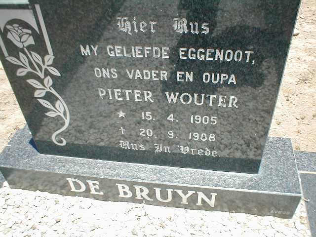 BRUYN Pieter Wouter, de 1905-1988