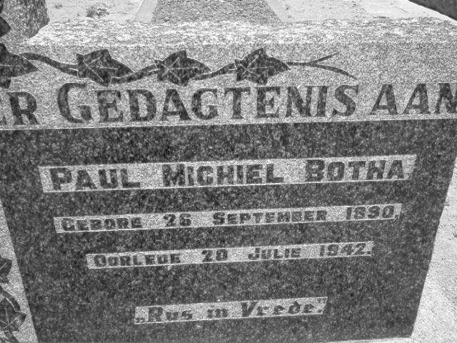 BOTHA Paul Michiel 1890-1942