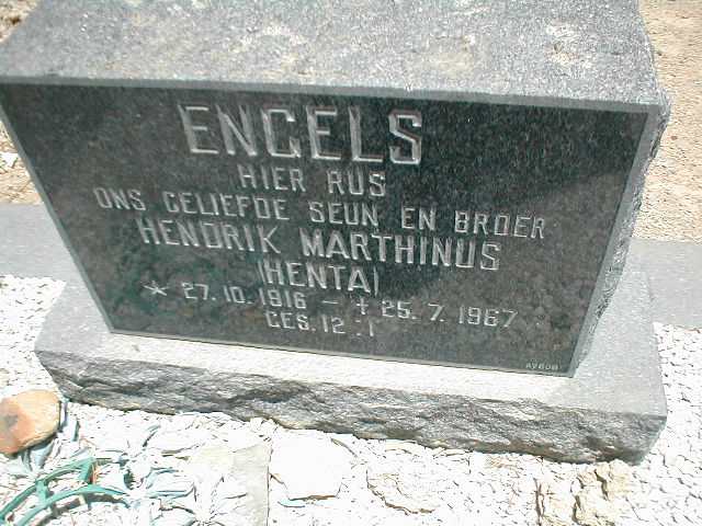 ENGELS Hendrik Marthinus 1916-1967