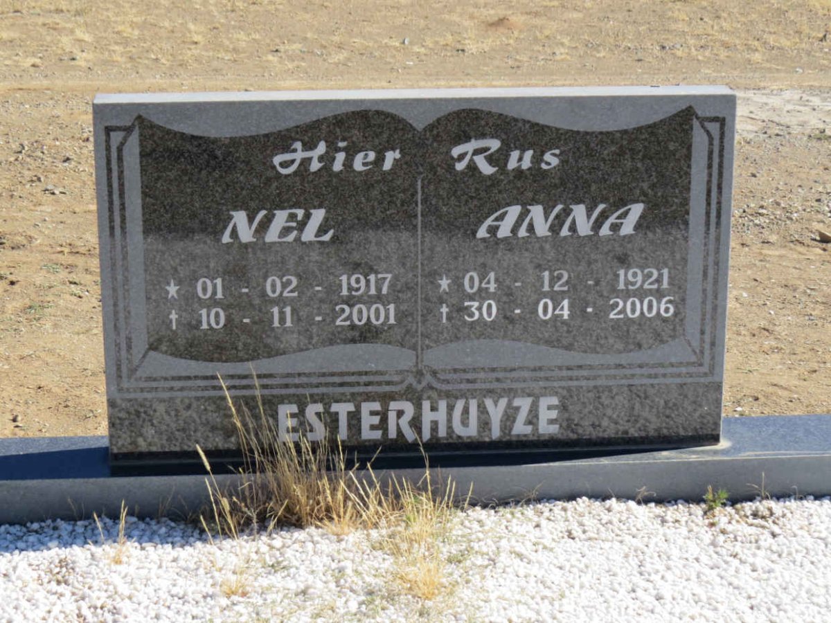 ESTERHUYZE Nel 1917-2001 &amp; Anna 1921-2006