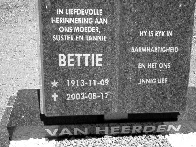 HEERDEN Bettie, van 1913-2003