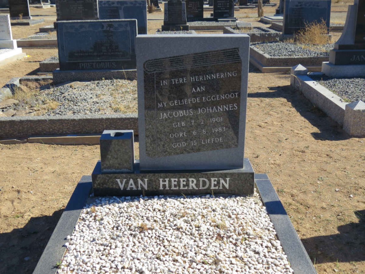 HEERDEN Jacobus Johannes, van 1901-1983
