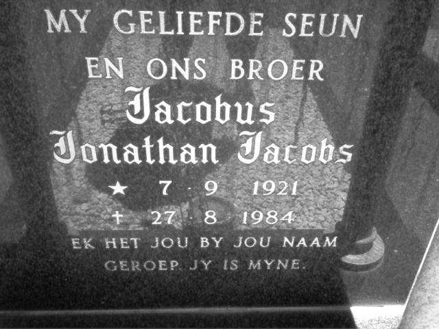 JACOBS Jacobus Jonathan 1921-1984