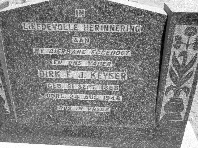 KEYSER Dirk F.J. 1868-1948