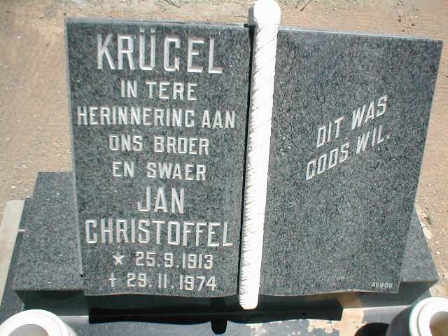 KRÜGEL Jan Christoffel 1913-1974