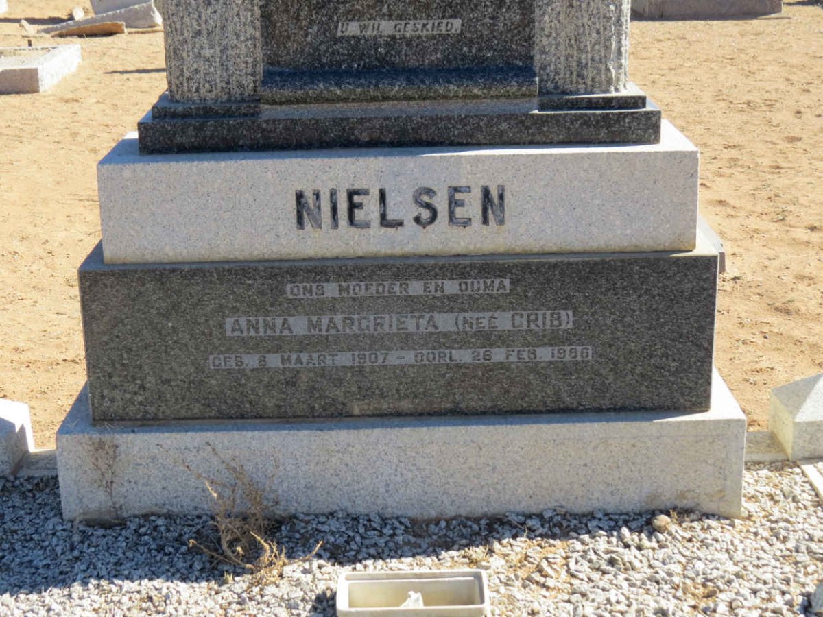 NIELSEN Anna Margrieta nee CRIB 1907-1986