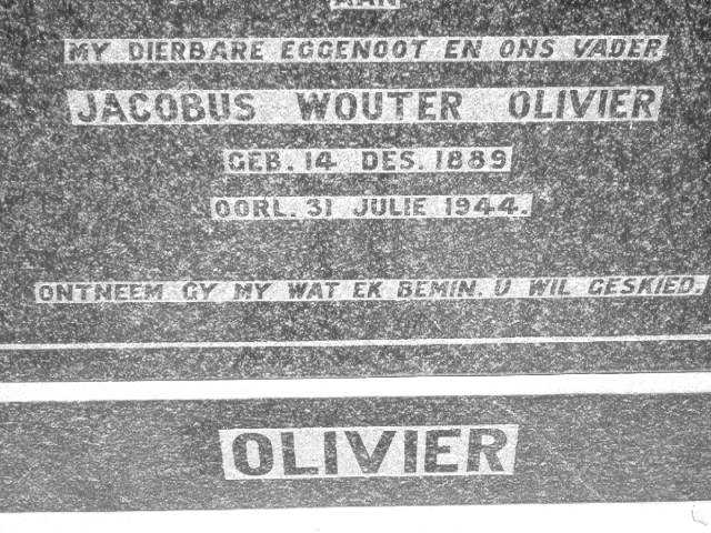 OLIVIER Jacobus Wouter 1889-1944
