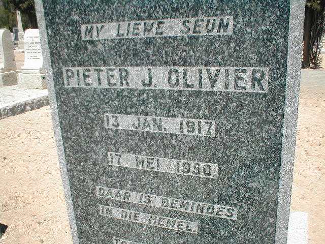 OLIVIER Pieter J. 1917-1950