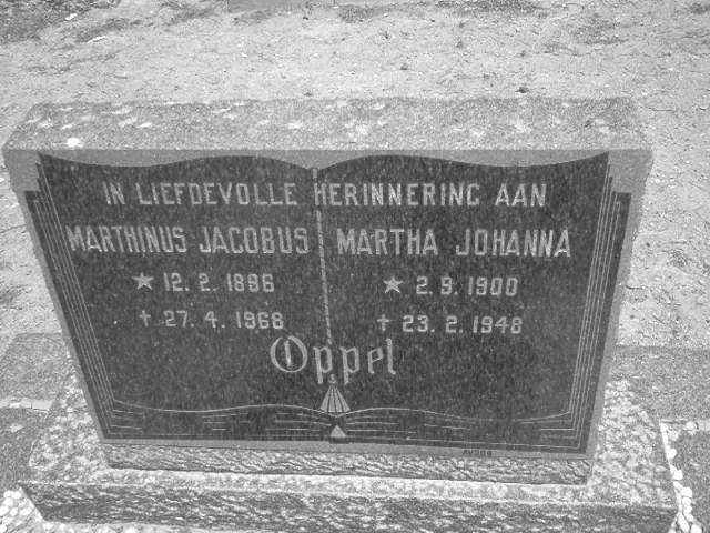 OPPEL Marthinus Jacobus 1886-1968 &amp; Martha Johanna 1900-1948