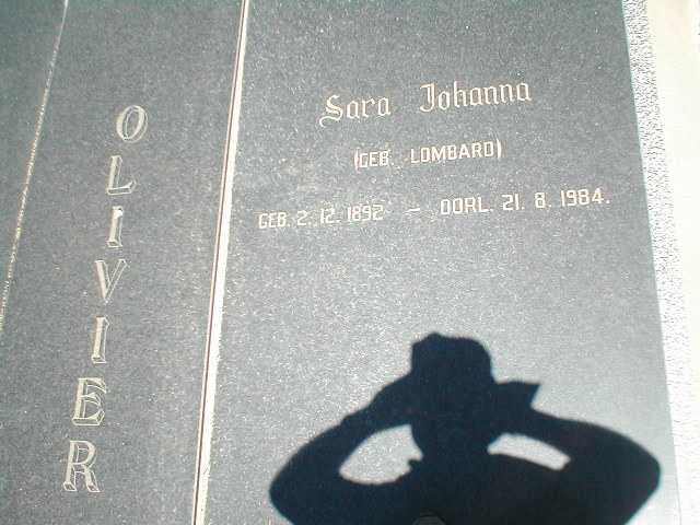 OLIVIER Sara Johanna nee LOMBARD 1892-1984