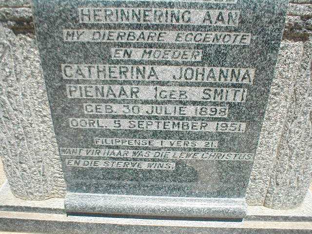 PIENAAR Catherina Johanna geb. SMIT 1898-1951