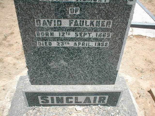 SINCLAIR David Faulkner 1869-1956