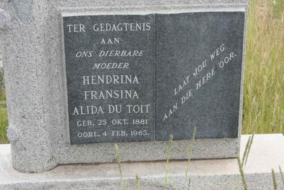 TOIT Hendrina Fransina Alida, du 1881-1965