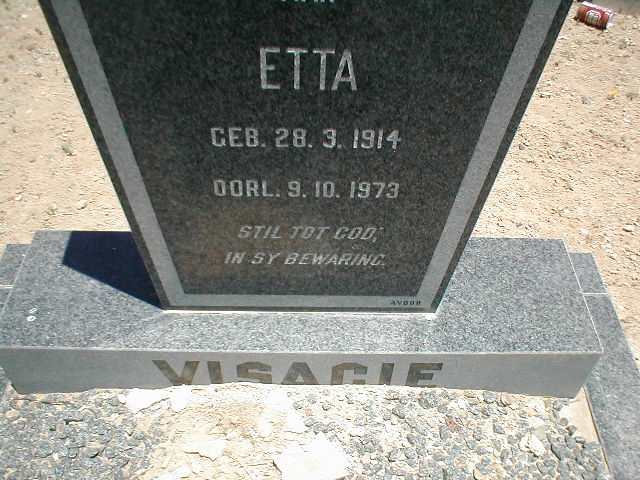 VISAGIE Etta 1914-1973