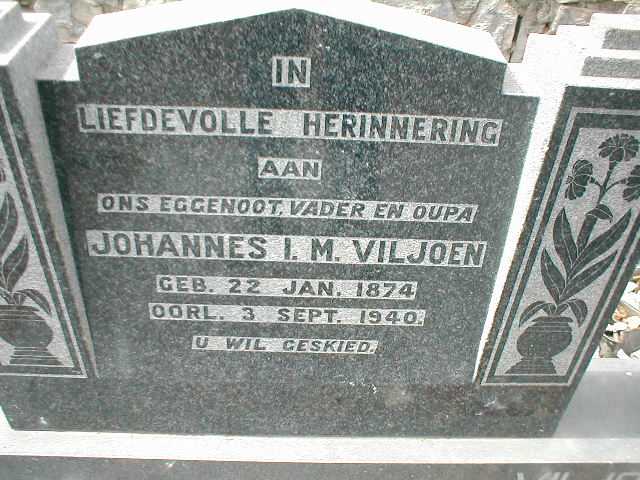 VILJOEN Johannes I. M. 1874-1940