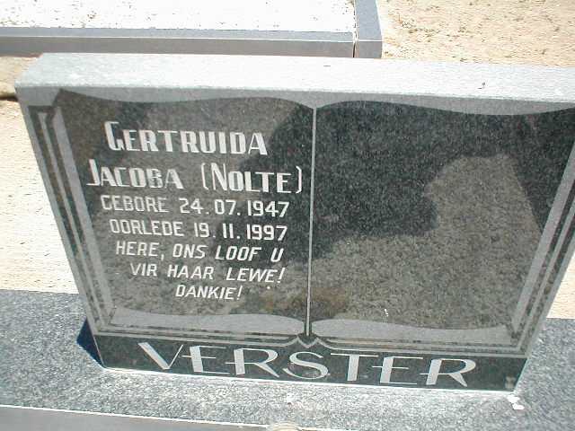 VERSTER Gertruida Jacoba nee NOLTE 1947-1997