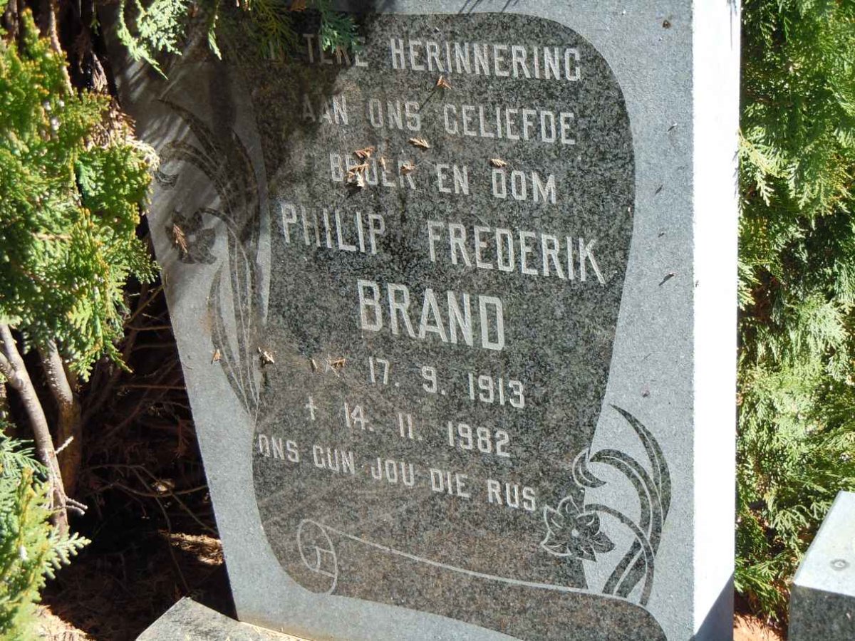 BRAND Philip Frederik 1913-1982