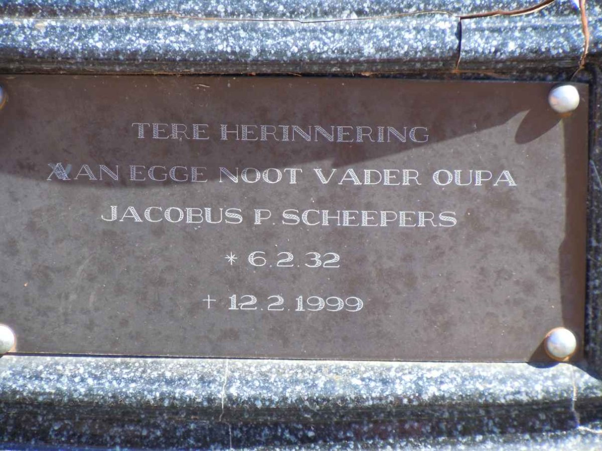 SCHEEPERS Jacobus P. 1932-1999