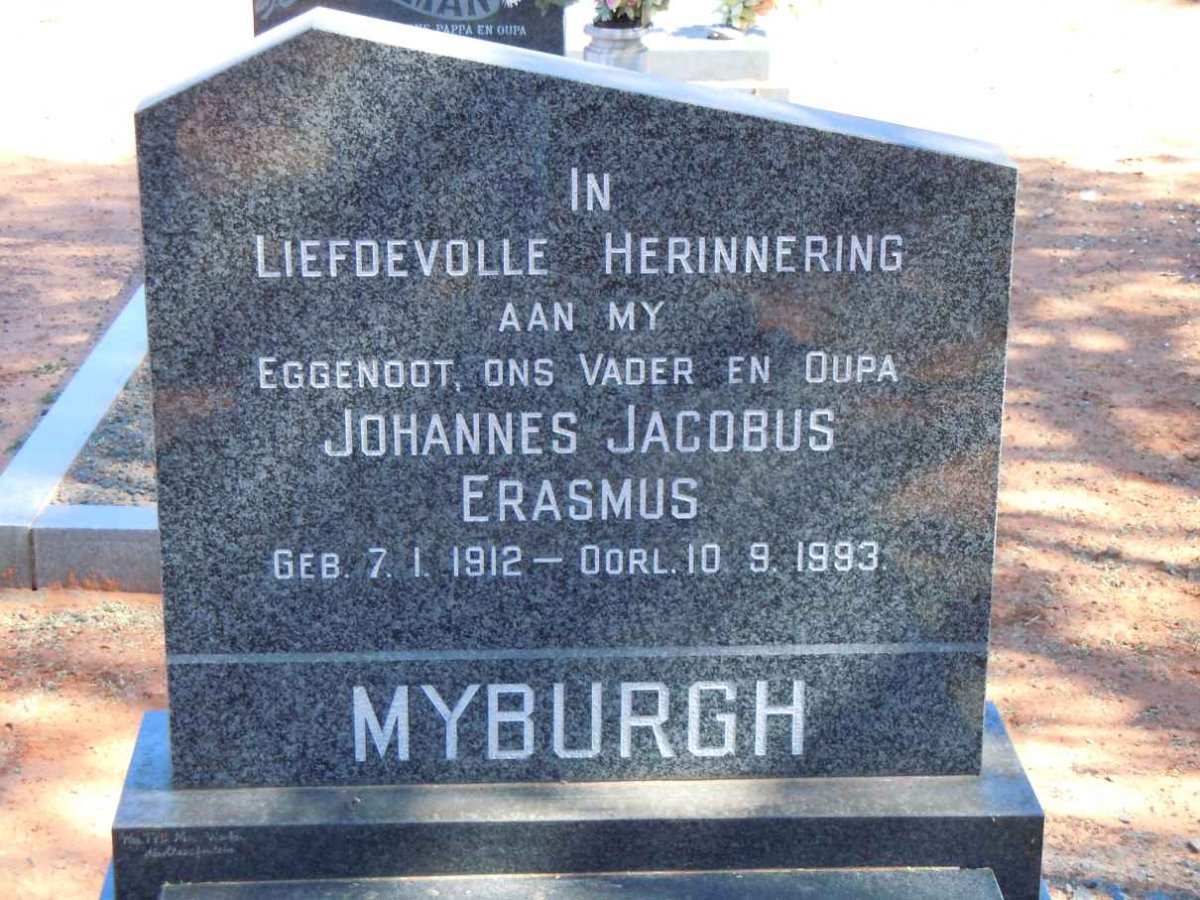 MYBURGH Johannes Jacobus Erasmus 1912-1993