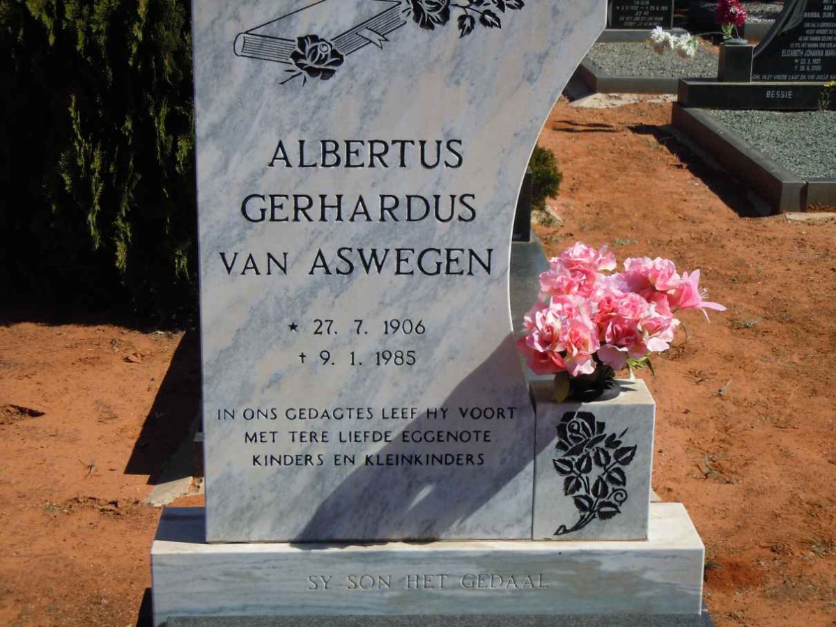 ASWEGEN Albertus Gerhardus, van 1906-1985