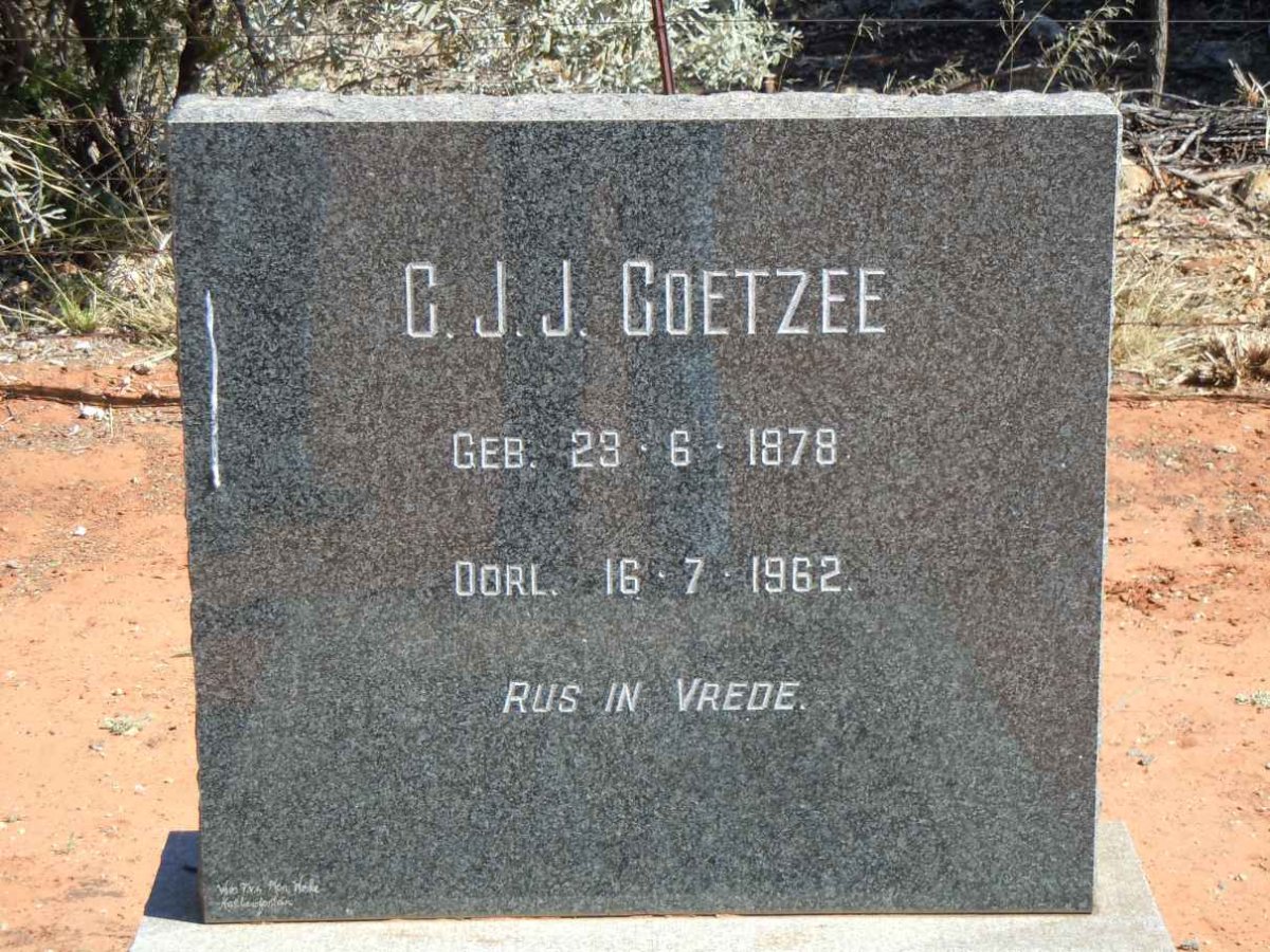 COETZEE C.J.J. 1878-1962