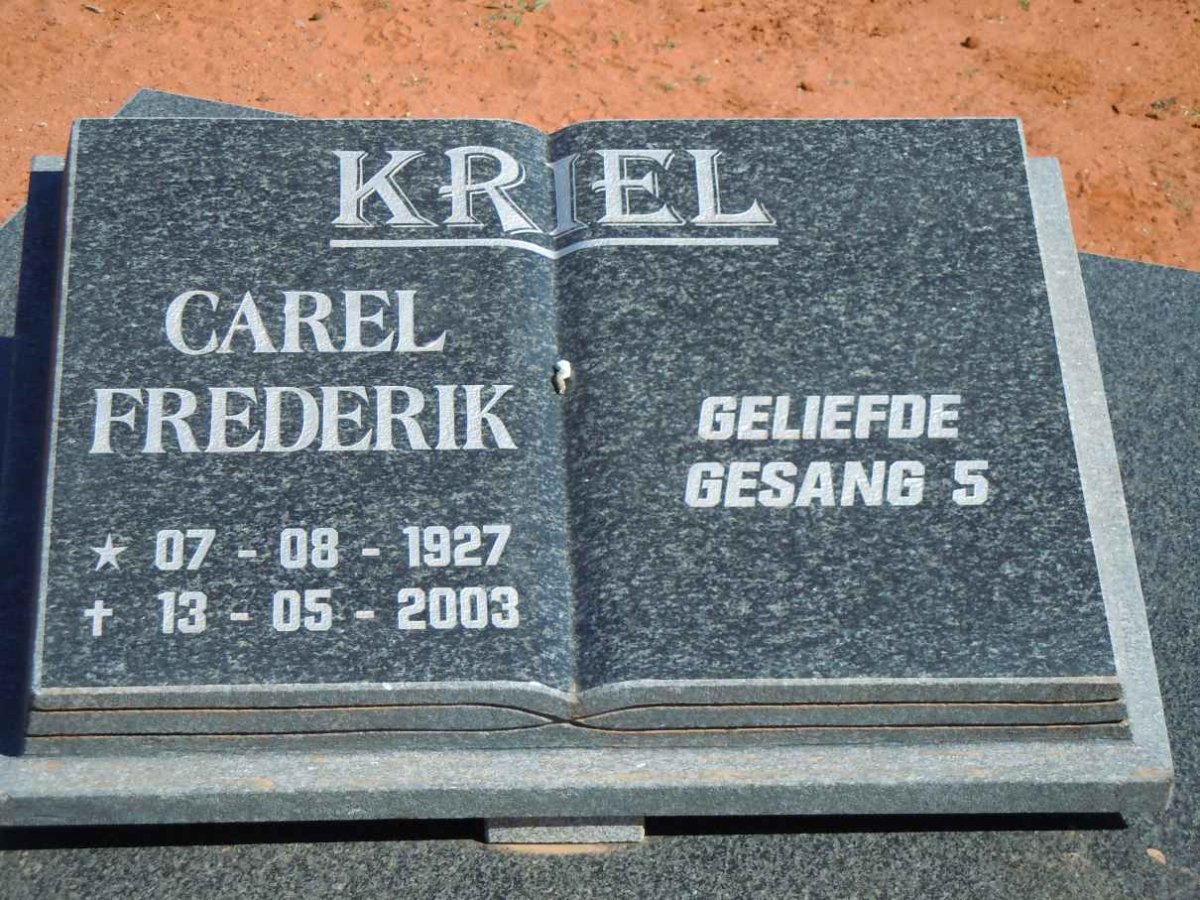 KRIEL Carel Frederik 1927-2003