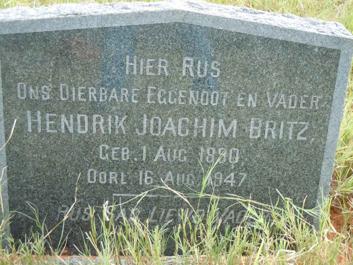 BRITZ Hendrik Joachim 1890-1947
