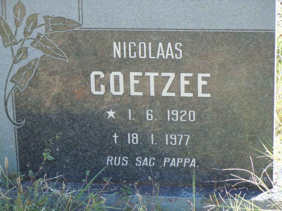 COETZEE Nicolaas 1920-1977