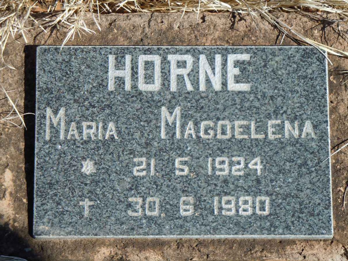 HORNE Maria Magdalena 1924-1980