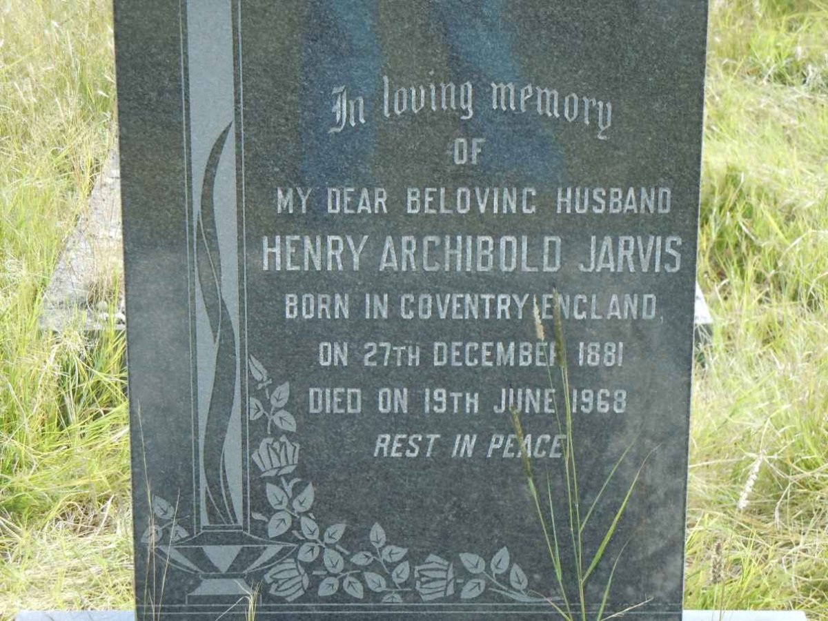 JARVIS Henry Archibold 1881-1968