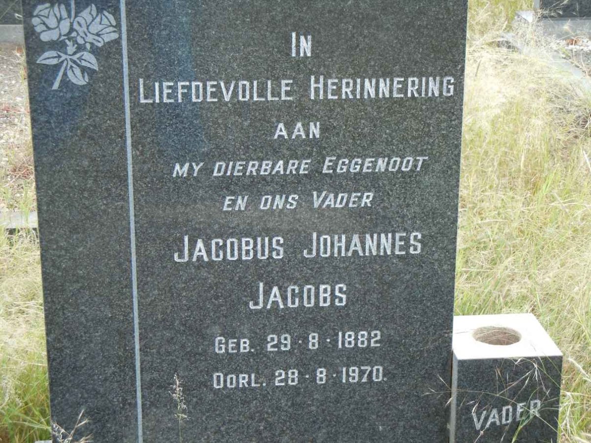 JACOBS Jacobus Johannes 1882-1970