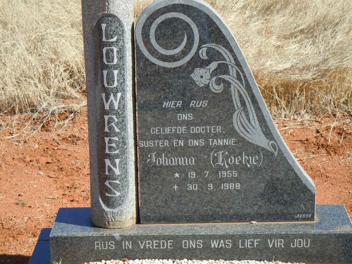 LOUWRENS Johanna 1955-1988