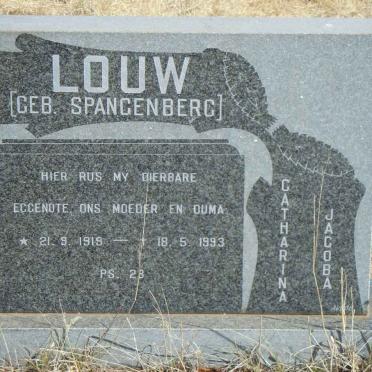 LOUW Catharina Jacoba nee SPANGENBERG 1919-1993