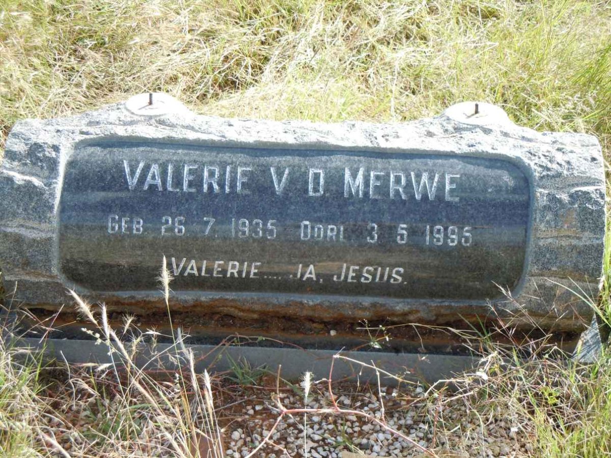 MERWE Valerie, van der 1935-1995