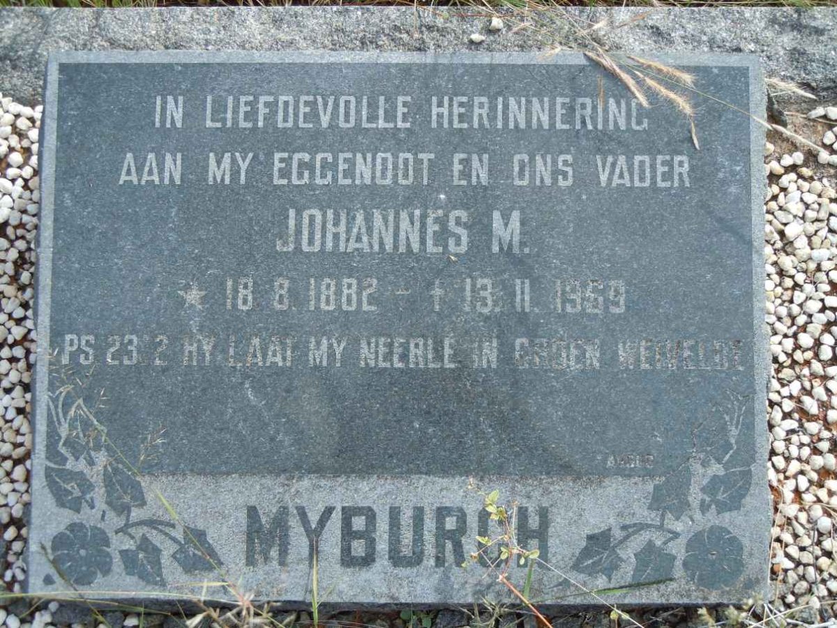 MYBURGH Johannes M. 1882-1969