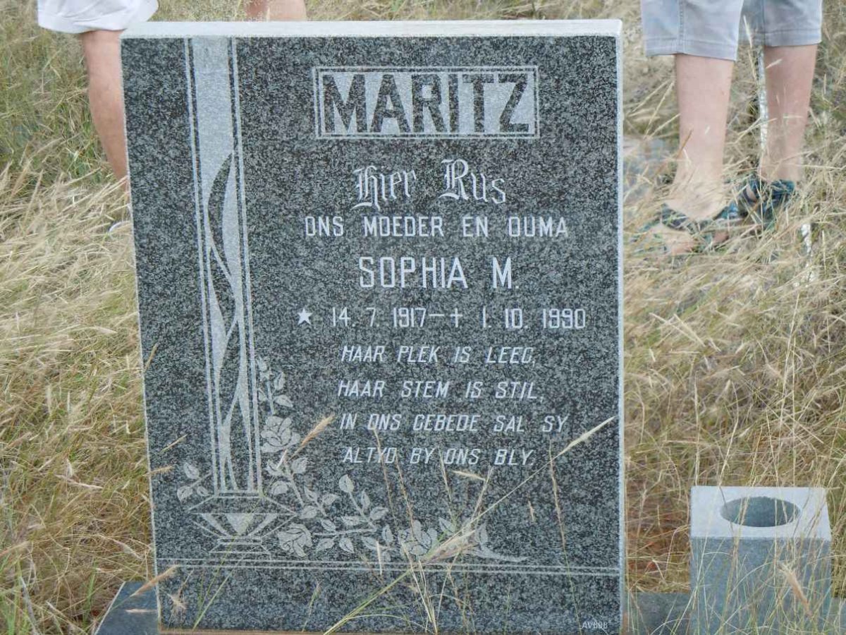 MARITZ Sophia M. 1917-1990