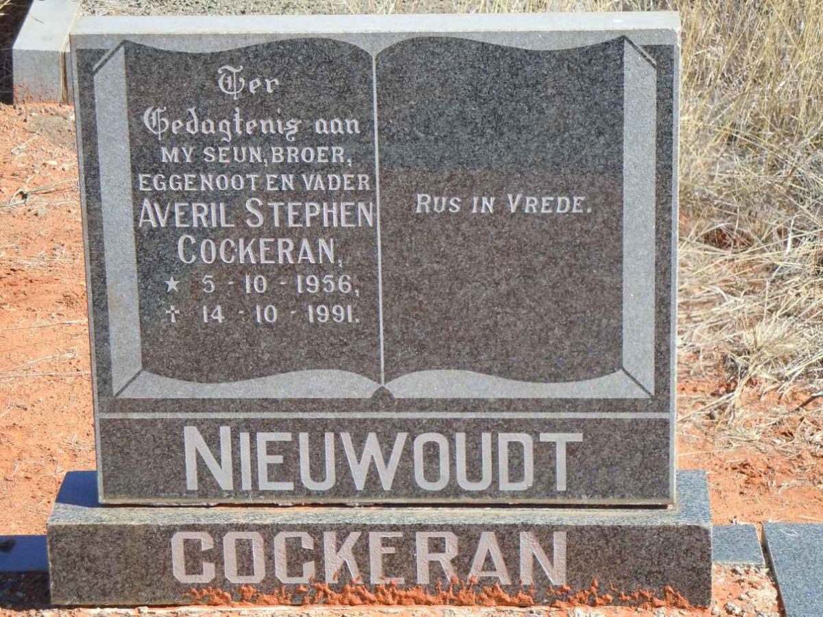 NIEUWOUDT Averil Stephen Cockeran 1956-1991