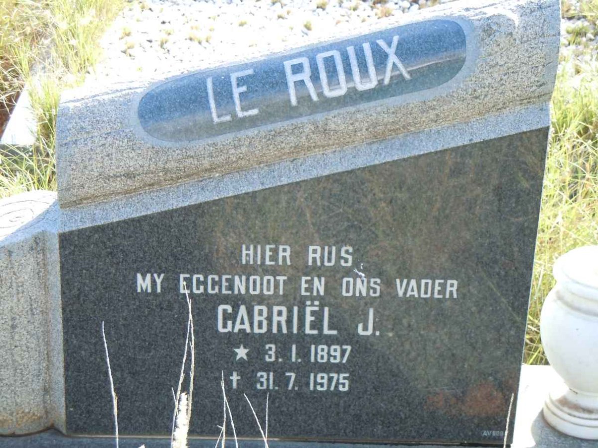 ROUX Gabriël J., le 1897-1975