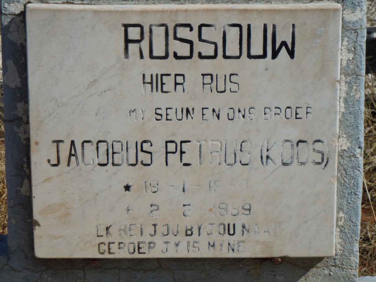 ROSSOUW Jacobus Petrus 1980-1989