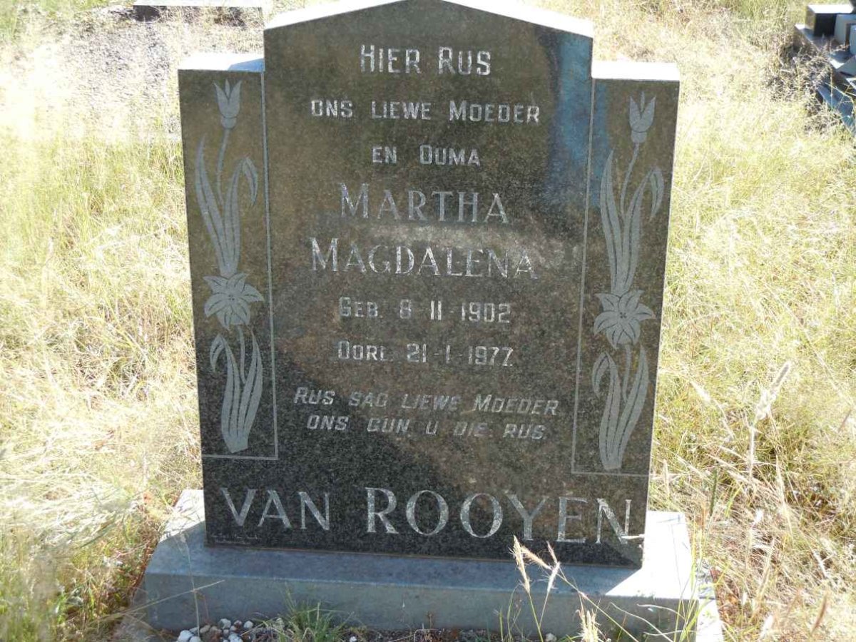 ROOYEN Martha Magdalena, van 1902-1977