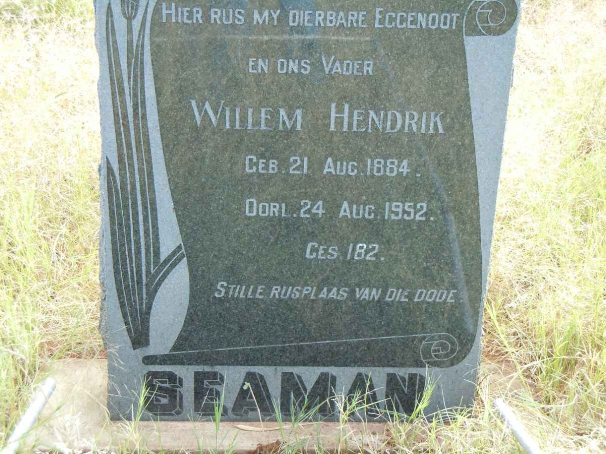 SEAMAN Willem Hendrik 1884-1952