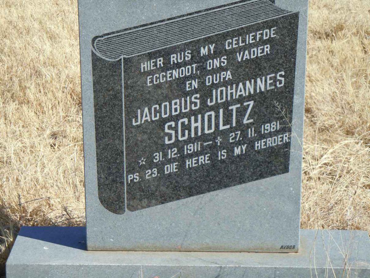 SCHOLTZ Jacobus Johannes 1911-1981